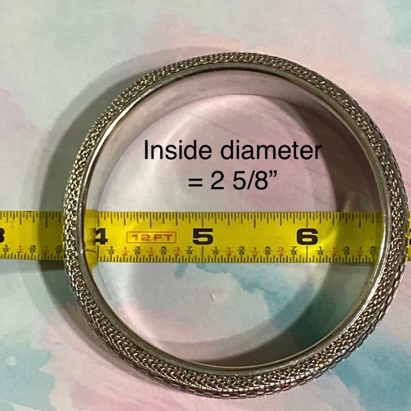 1990s Biker / Steampunk / Gothic Stainless Steel Mesh Metal Bangle Bracelet - Picture 5 of 8